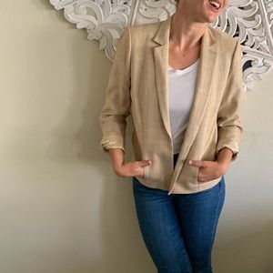 Vintage 100% Silk Blazer, C.S. Petite size 12, fits an 8